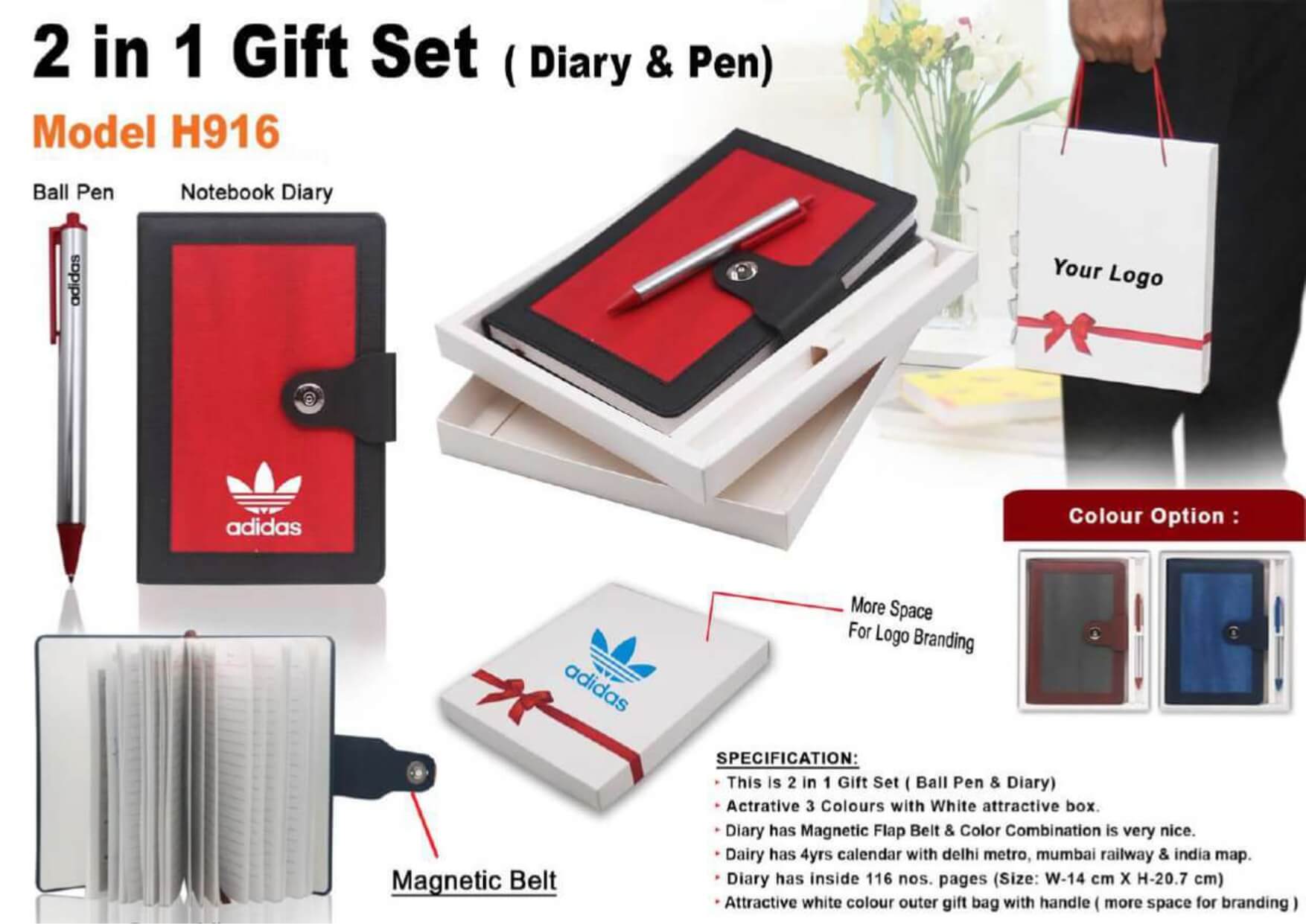 2 in 1 Gift Set Diary and Pen 916