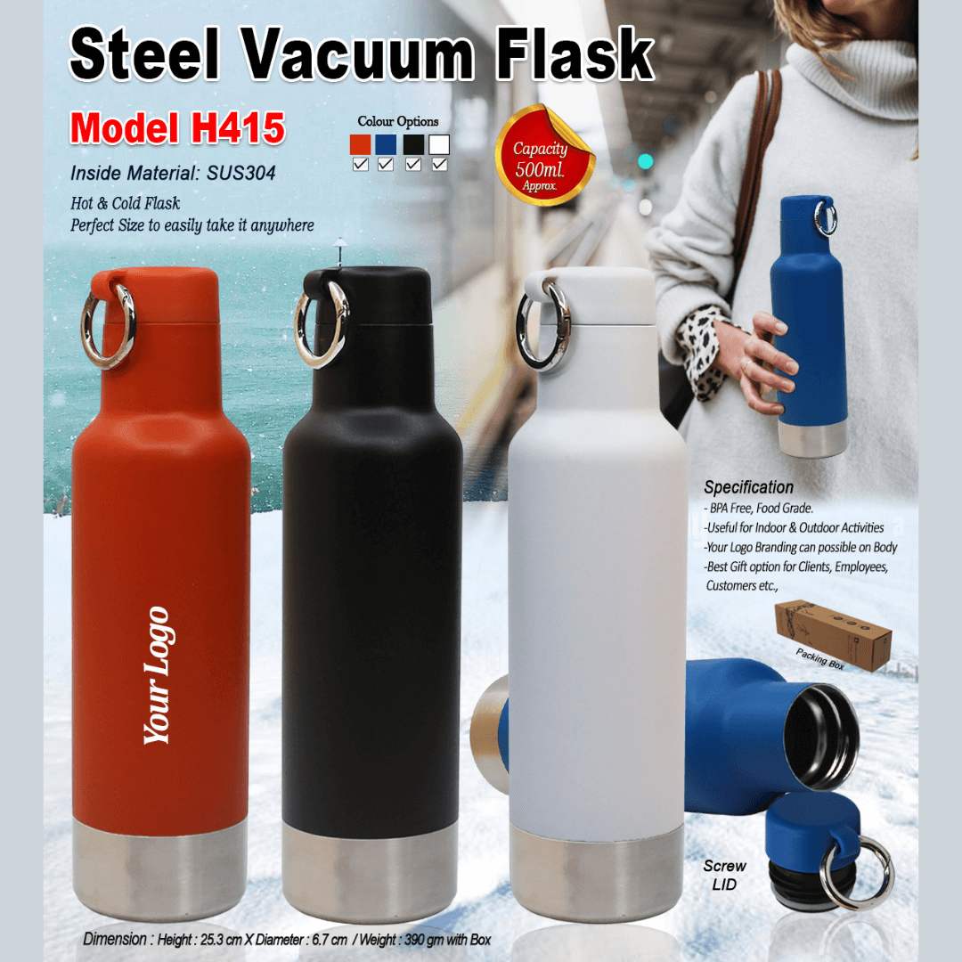 Steel Hot & Cold Vacuum Flask H-415
