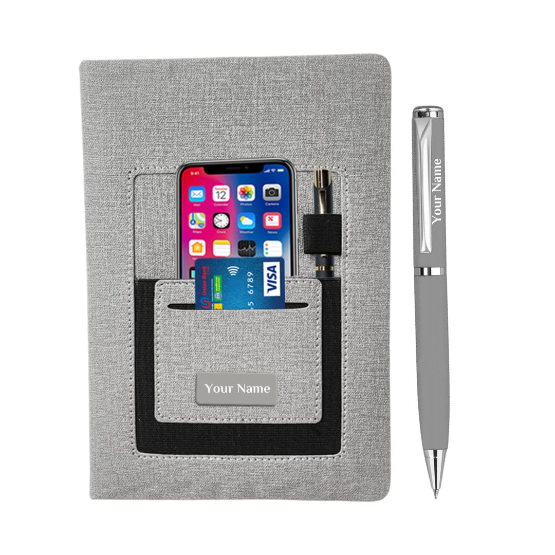 Customized 2 in 1 Pocket Diary and Pen with Name