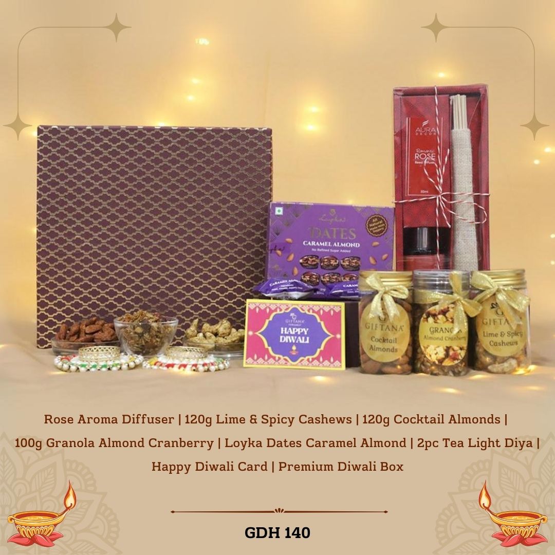 Diwali Rose Aroma Set - GDH 140