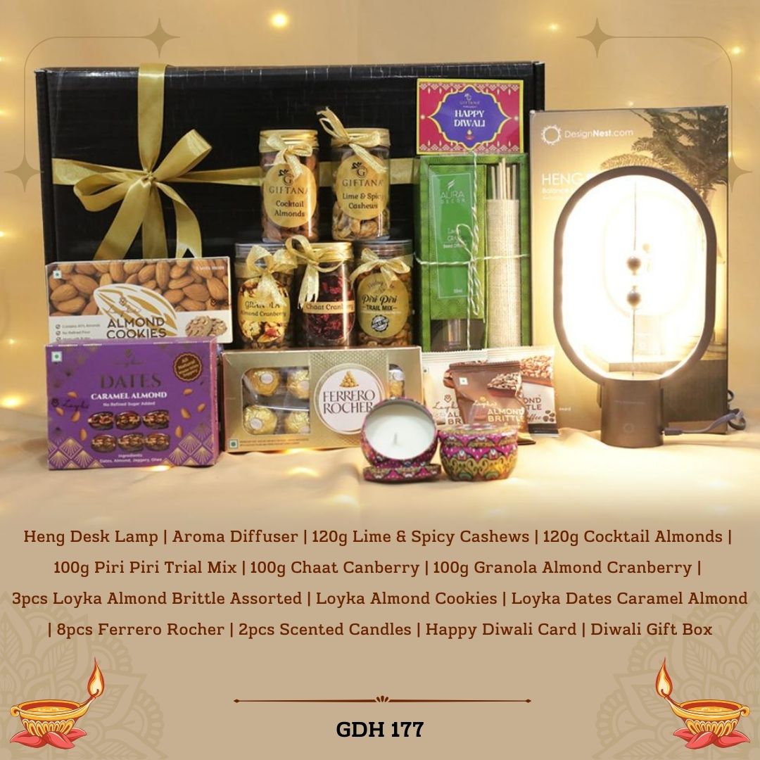 Heng Desk Lamp & Gourmet Diwali Gift Box - GDH 177