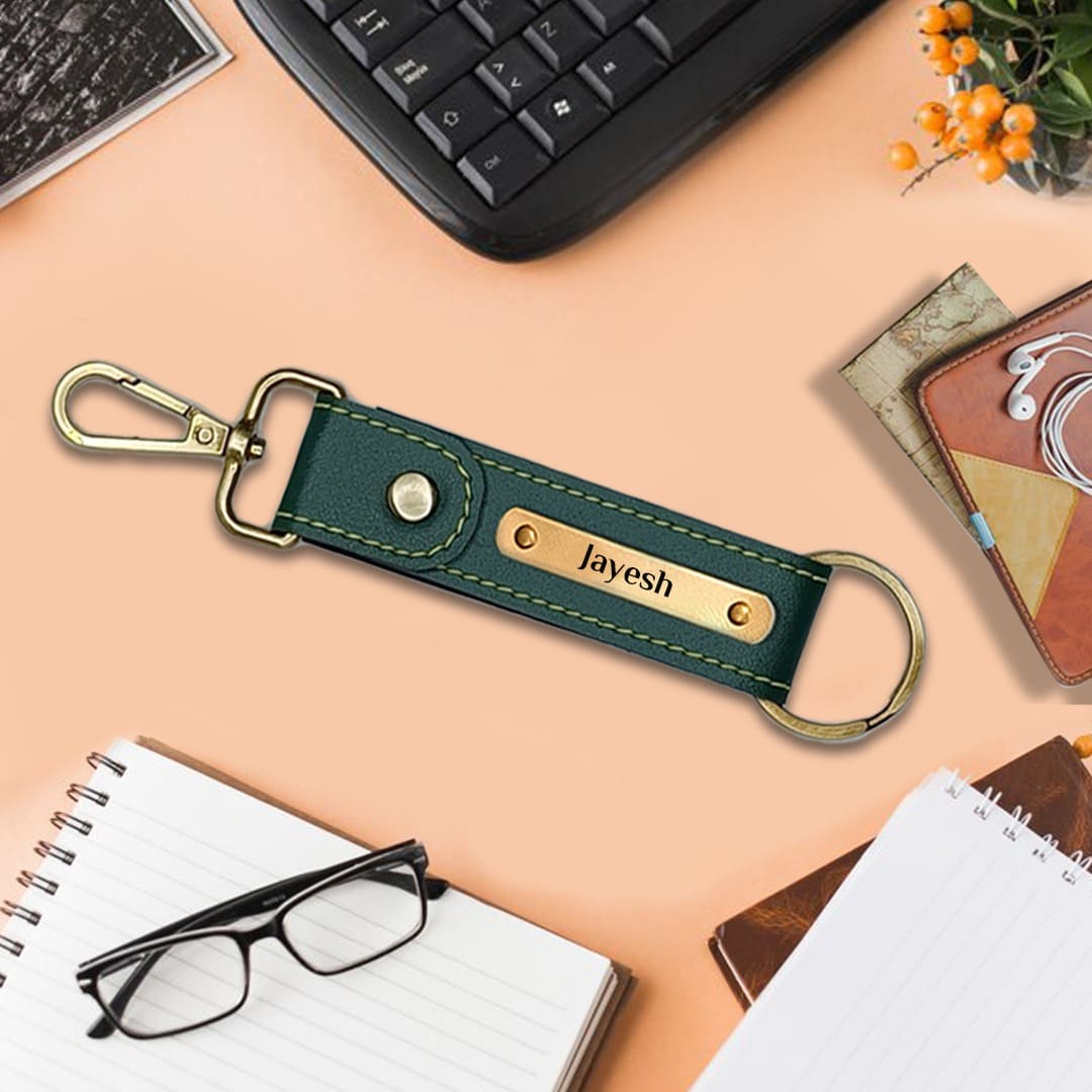 1744615646_Personalized_Keychain_with_Hook_-_Green