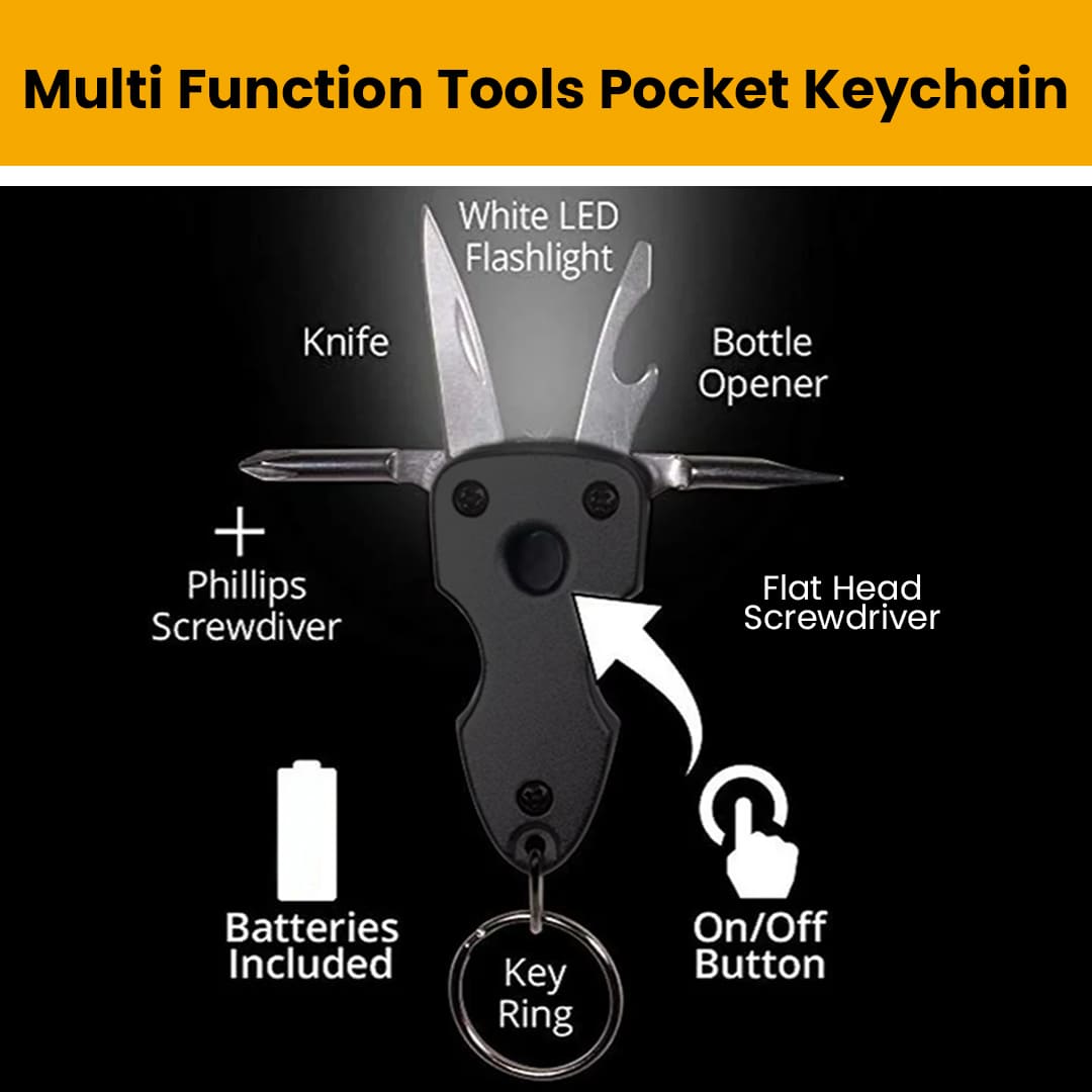 Multi-Function Military Keychain – Rugged & Personalized Gift