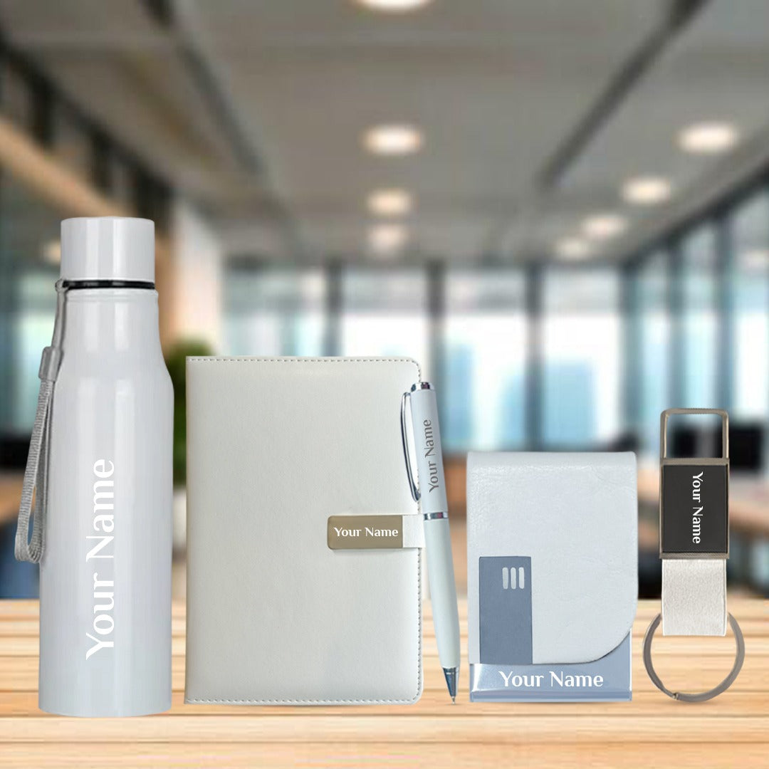 1744701246_Giftana_5_in_1_Customised_Diary_Bottle_Keychain_Card_holder_Pen_with_Name_-_White