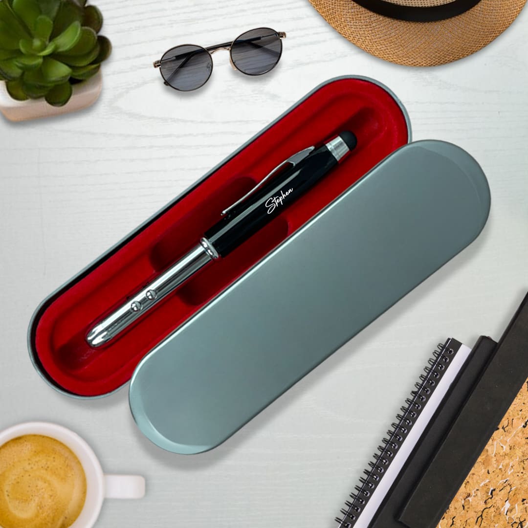 Premium Corporate Gift – 4-in-1 Personalized Laser Pointer Pen