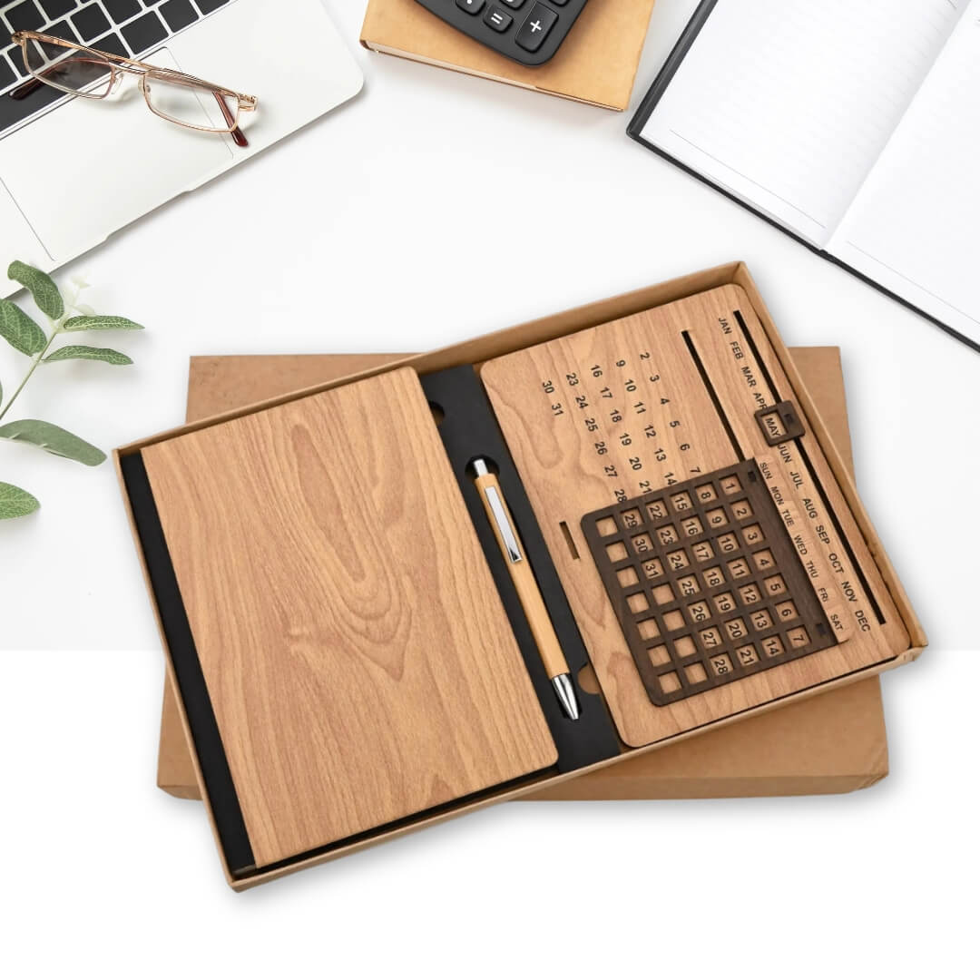 Eco Friendly Gifts : 3-in-1 Diary, Pen & Calendar Set
