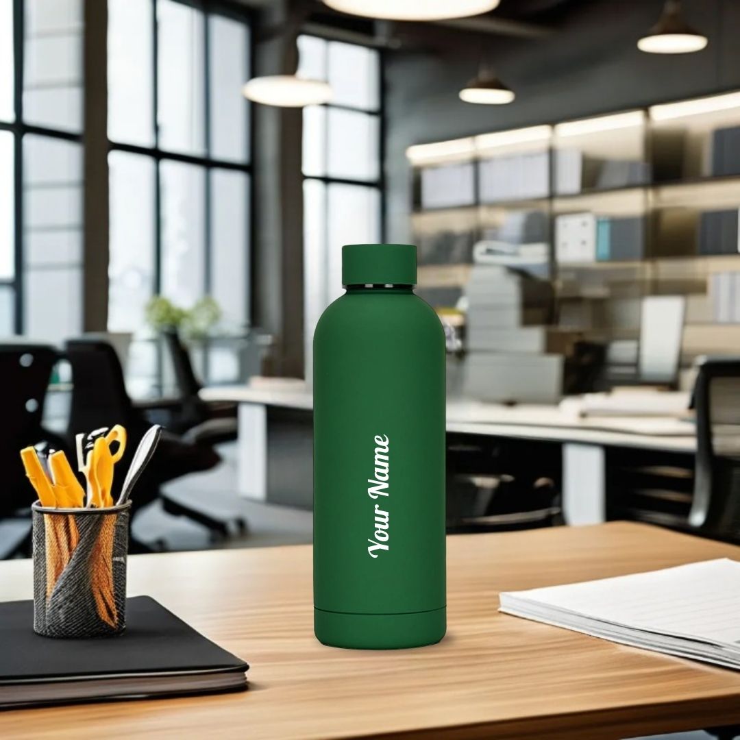 Personalized Rubber Finish Flask-Stylish & Functional Gift