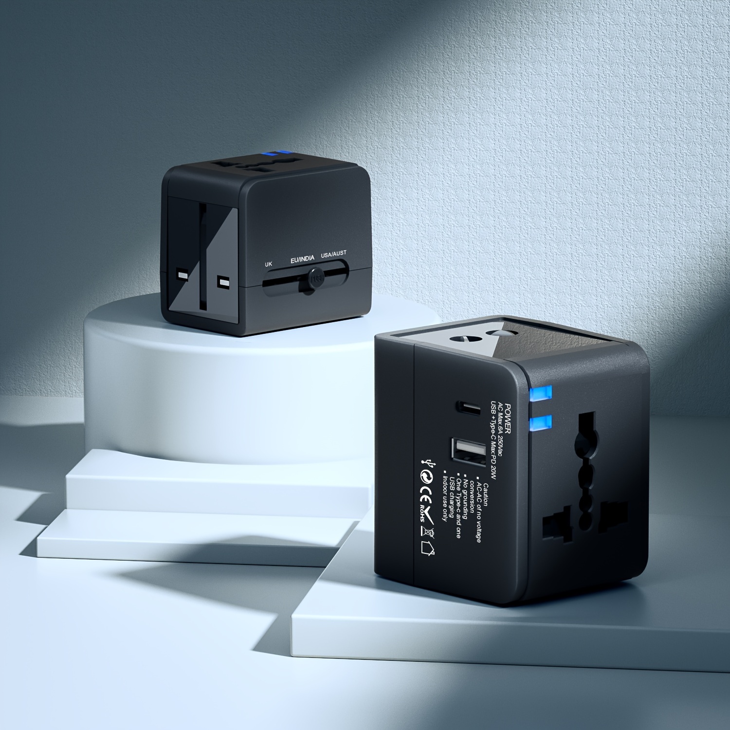 Corporate Gift-Travel Adapter with Dual USB Ports