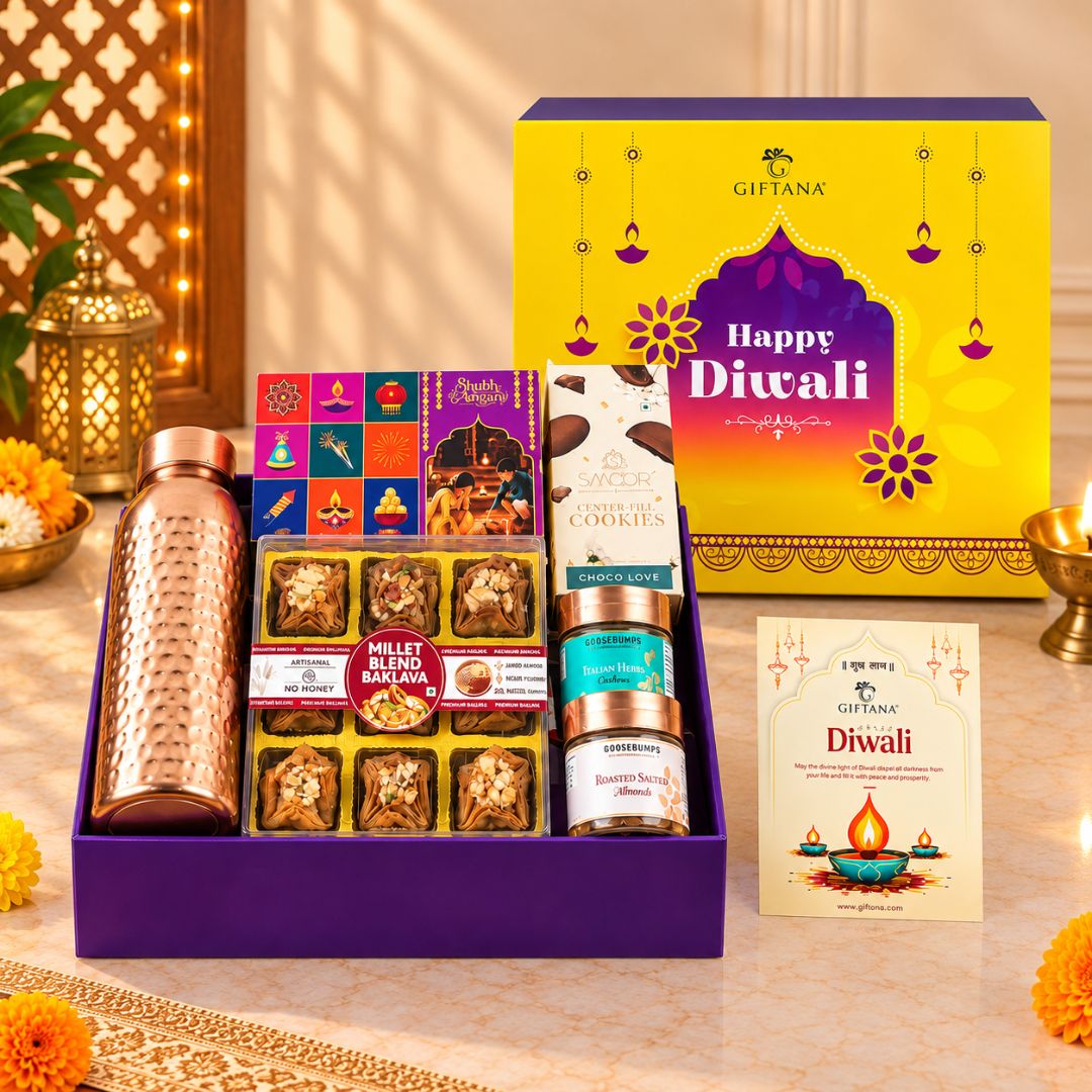 Diwali Copper Bottle Set